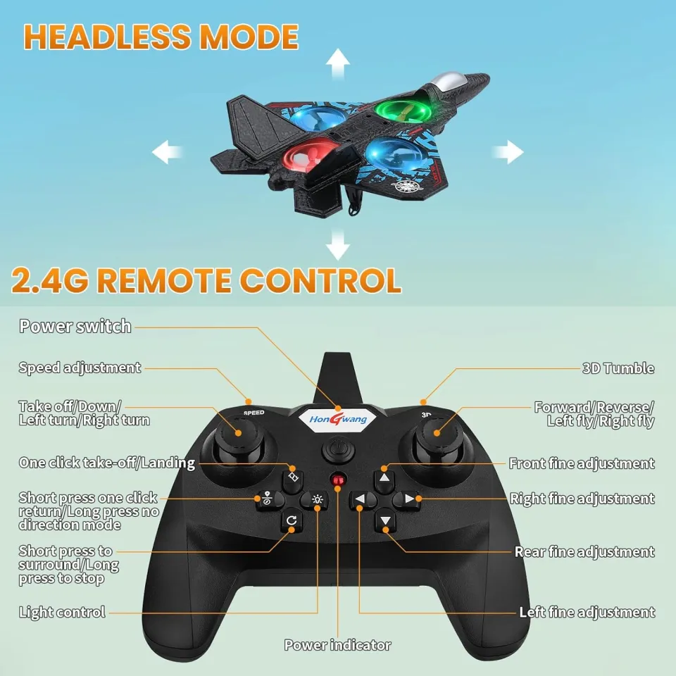 R/C Aircraft Fighter Jet Drone Aerial Fighter Multi-Function Star Flight Remote Control Hobby - Image 4