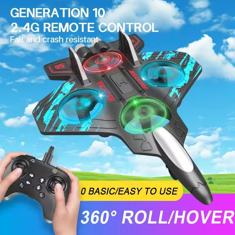 R/C Aircraft Fighter Jet Drone Aerial Fighter Multi-Function Star Flight Remote Control Hobby - Image 3